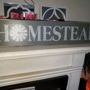 Homestead Windmill Sign Rustic Distressed Wood Sign Wall Hanging Fixer Upper Sign Primitive Kitchen Decor Barn Sign Farmhouse Windmill Decor
