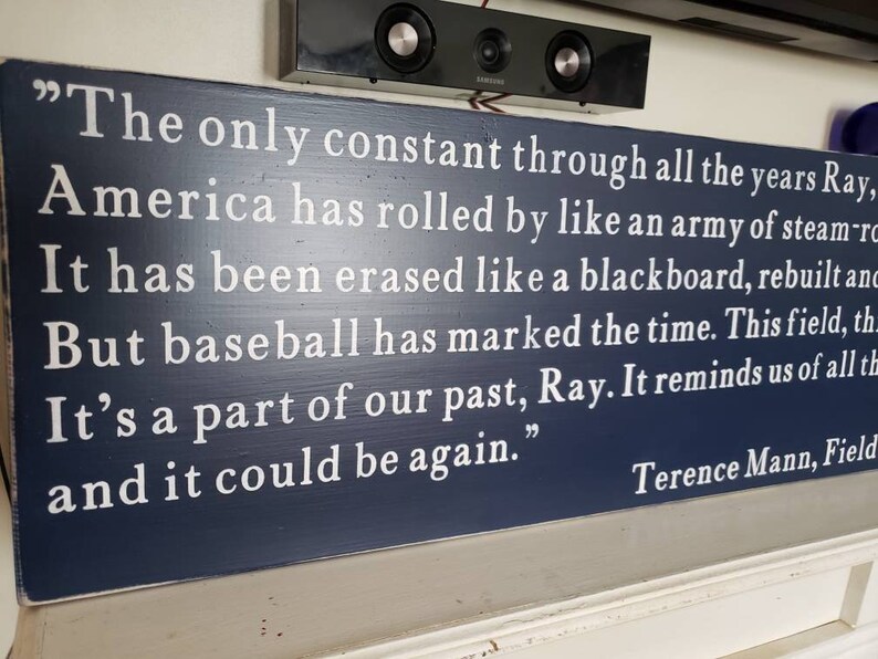 Baseball Field of Dreams Quote Wood Sign Distressed Wood Sign Etsy