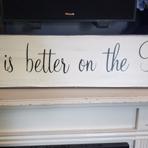 Life Is Better on the Porch Sign Horizontal Porch Sign Rustic Wood Sign Porch Decor Summer Sign Modern Farmhouse Sign Patio Decor Deck Sign
