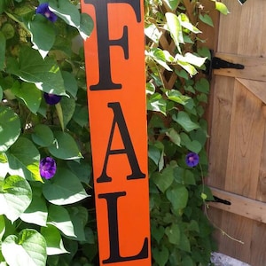 Happy Fall Ya&#39;ll 5 Ft Porch Sign Reversible Vertical Distressed Wood Sign Extra Large Oversized Patio Decor Primitive Fall Decor Rustic Sign