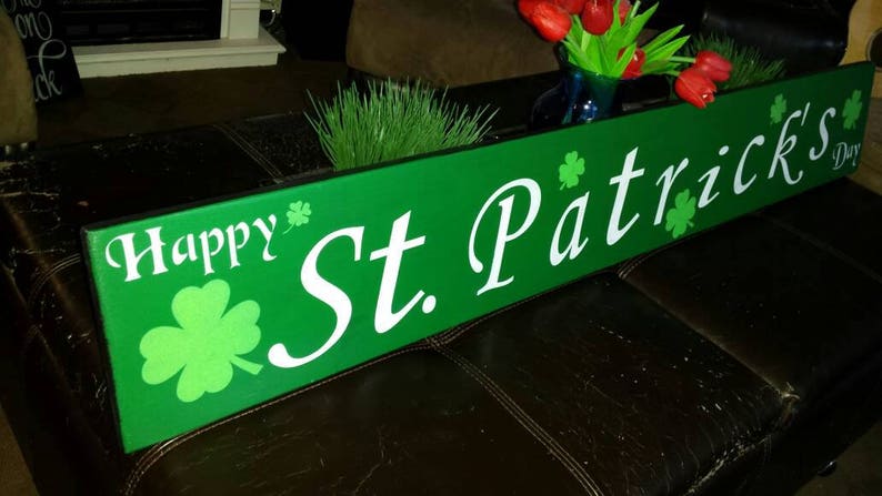 Patrick's Sign St. Patrick's Day Porch Sign Extra Large Wall Hanging Horizontal ...