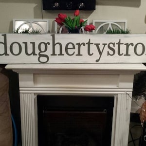 Personalized # Sign Horizontal Hashtag Sign Wall Hanging Wood Primitive Decor Family Name Anniversary Wedding Gift Personalized Engagement