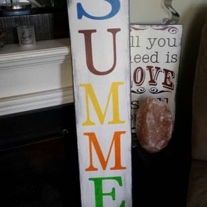 Sweet Summer Time Porch Sign Reversible Distressed Wood Sign Rustic Extra Large Oversized Summer Patio Decor Summertime Primitive Farmhouse