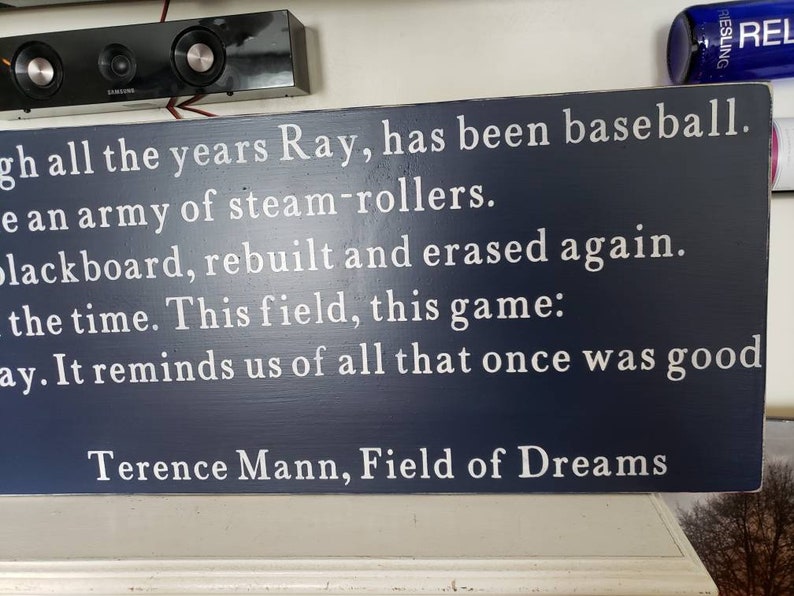 Baseball Field of Dreams Quote Wood Sign Distressed Wood Sign Etsy