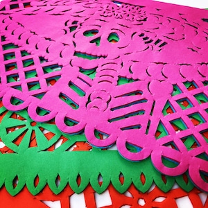 Pack of 10 sheets of papel picado for Day of the Dead