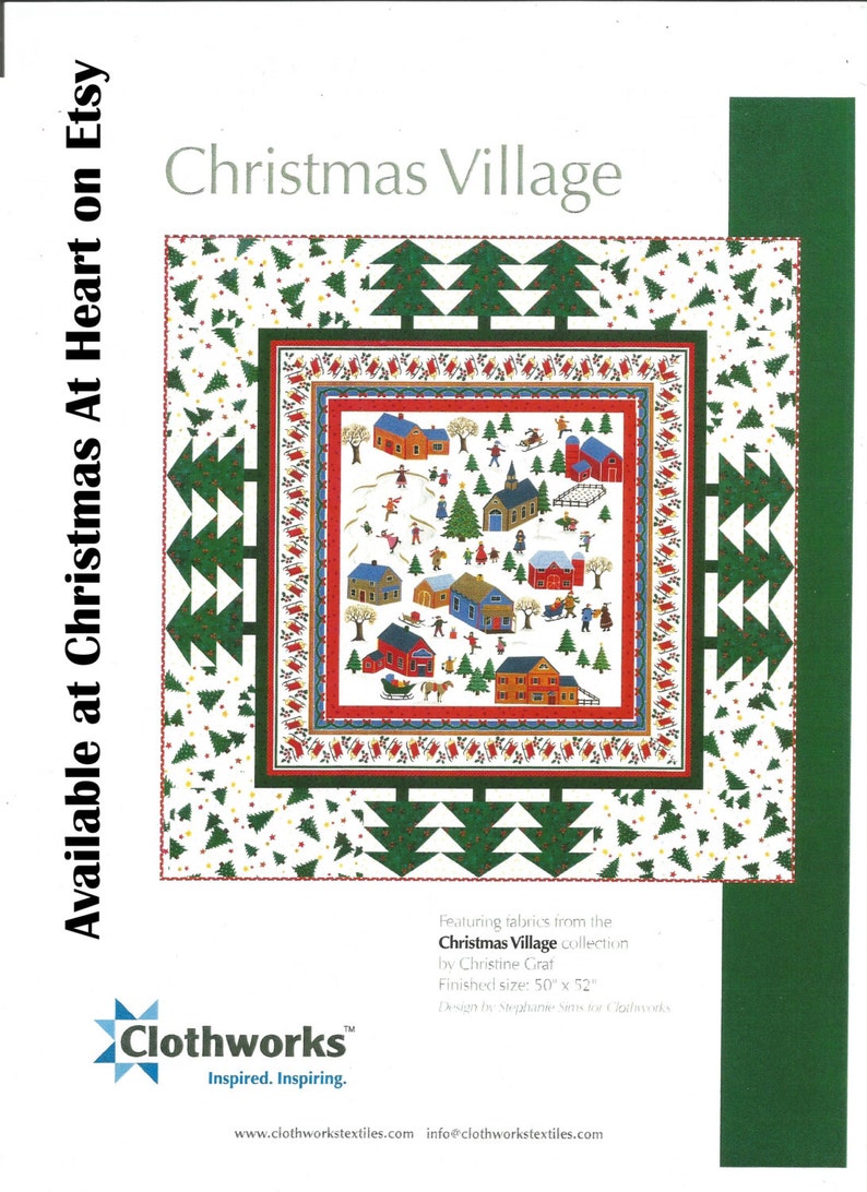 Christmas Village Quilt Kit with backing Etsy