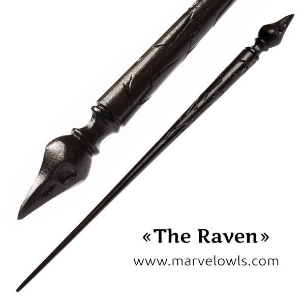 THE RAVEN Wizard Wand | Carpathian beech wood | 100% handmade | Marvelowls