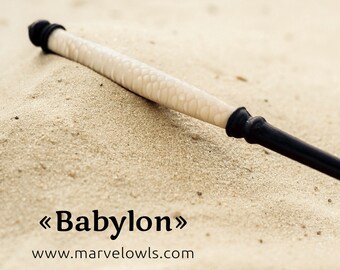 BABYLON Wizard Wand | Black oak wood, snake stone | Marvelowls