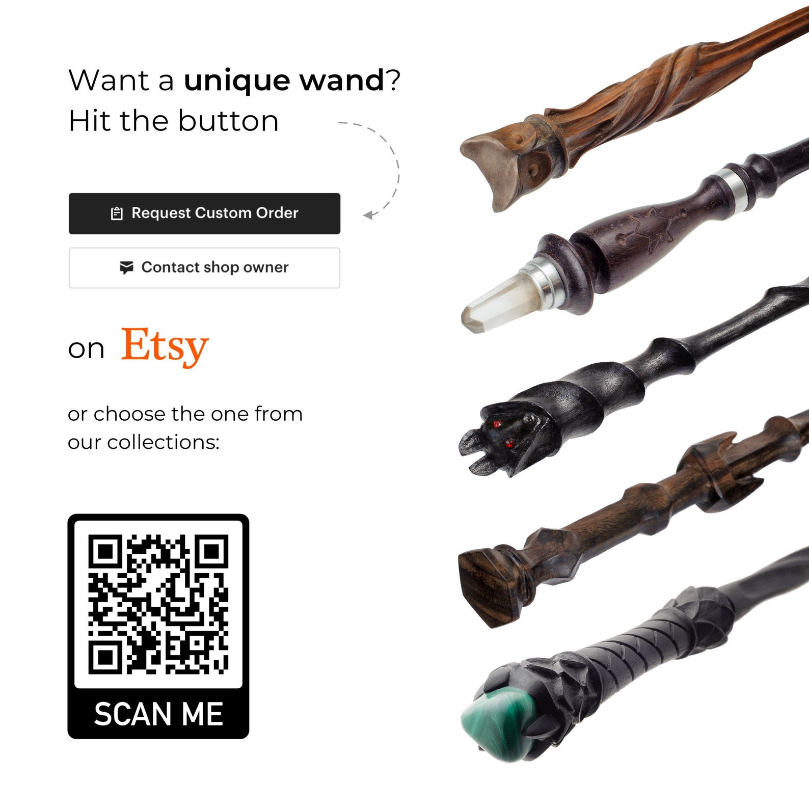 CUSTOM WANDS MARVELOWLS Etsy