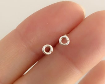 Tiny circle earrings