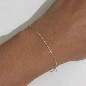 Silver fine thin bracelet, dainty bracelet image 4