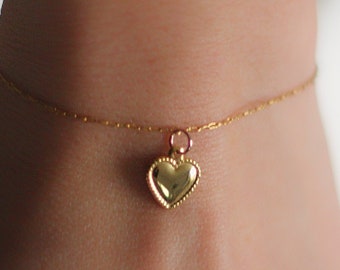 Bracciale a cuore ultra fine