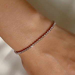 Diamond tennis bracelet, cz bracelet, dainty bracelet image 3