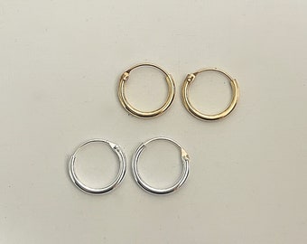 Simple small hoop earrings, minimalist earrings