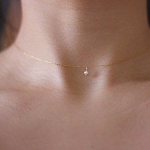 Ultra fine mini pearl necklace