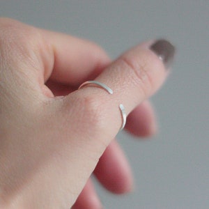 Dainty open ring, stack rings, midi ring