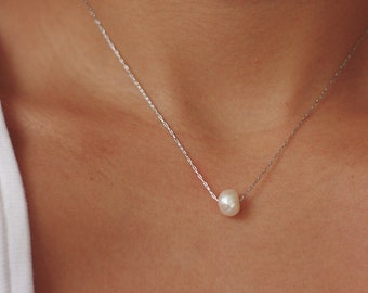 Ultra fine single pearl necklace