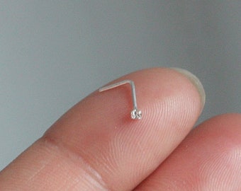 Teeny tiny micro crystal diamond nose stud, nose piercing