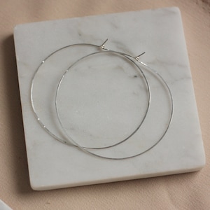 Thin hoop earrings, 14k gold filled, sterling silver hoops image 10