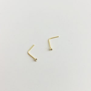 Super tiny micro diamond earring nose stud 1.2mm 1.7mm 2.2mm Dainty gold silver crystal stud image 8