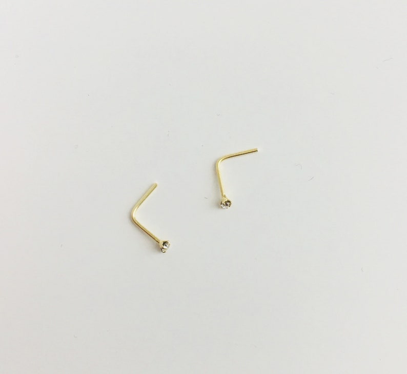 Super petite boucle d'oreille / clou de nez en microcristaux et diamants 1,2 mm 1,7 mm image 8