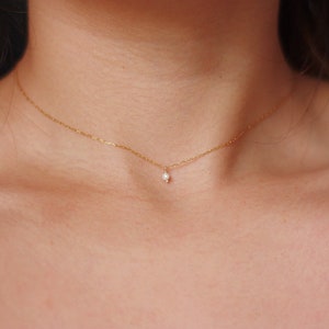 Ultra fine mini pearl necklace image 6