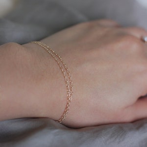 Simple dainty bracelet, gold layered bracelet