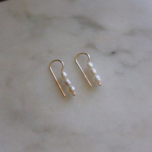 Dainty pearl ear climber image 5