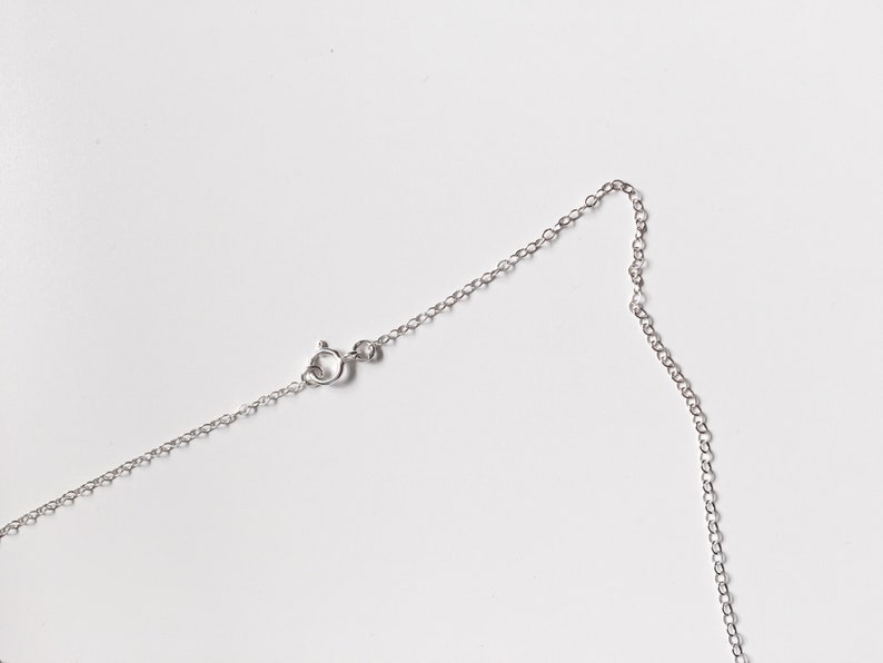 May include: A silver chain necklace with a lobster clasp closure.