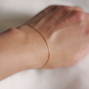 Thin dainty bracelet, gold bracelet