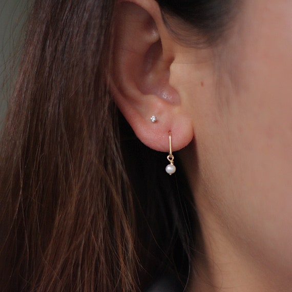 Teeny tiny earrings clearance
