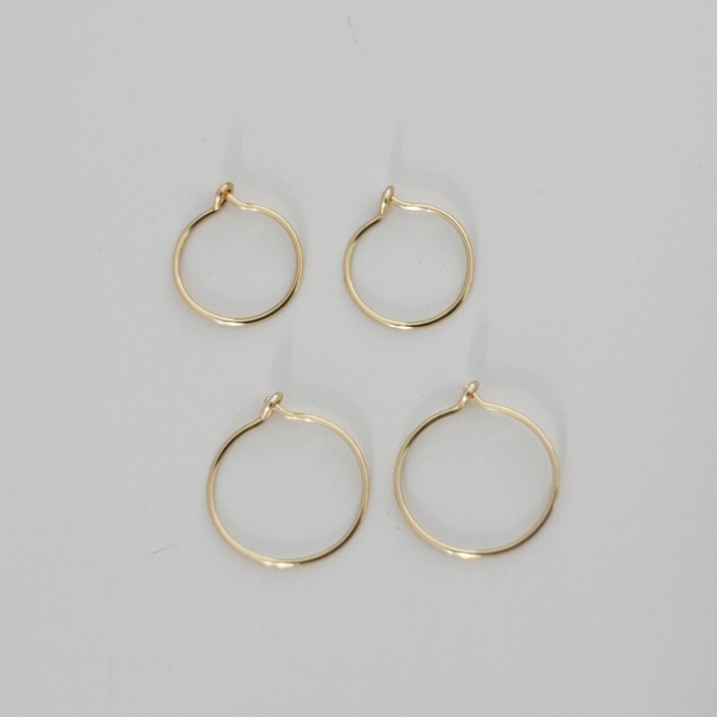 Simple Hoop Earrings Dainty Hoop Earrings Small Hoops 17mm Etsy