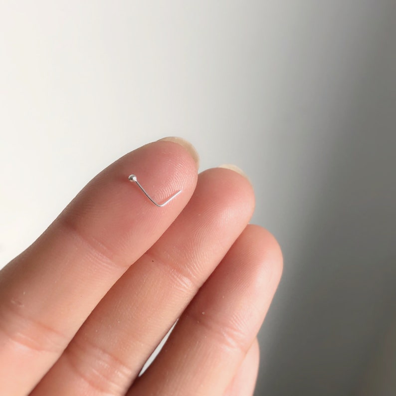 Super tiny dot ball nose / piercing sterling silver Etsy