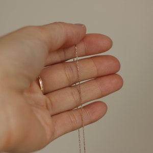 Ultra fine dainty necklace, gold necklace choker image 9