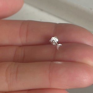 Teeny tiny moon earrings / moon nose studs image 6