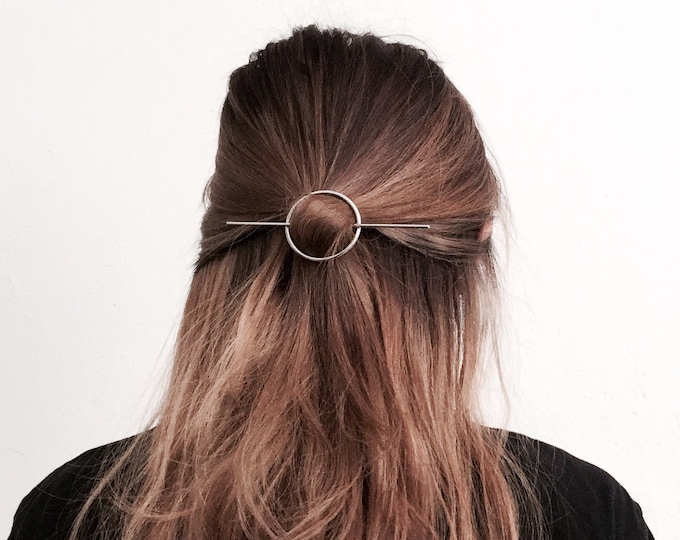 Circle Bar Hair Pin Minimal Hairpin Simple Hair Pin Etsy