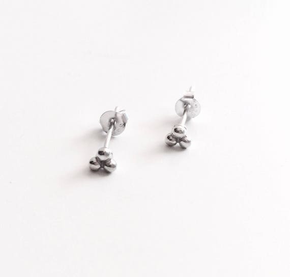 triple ball stud earrings