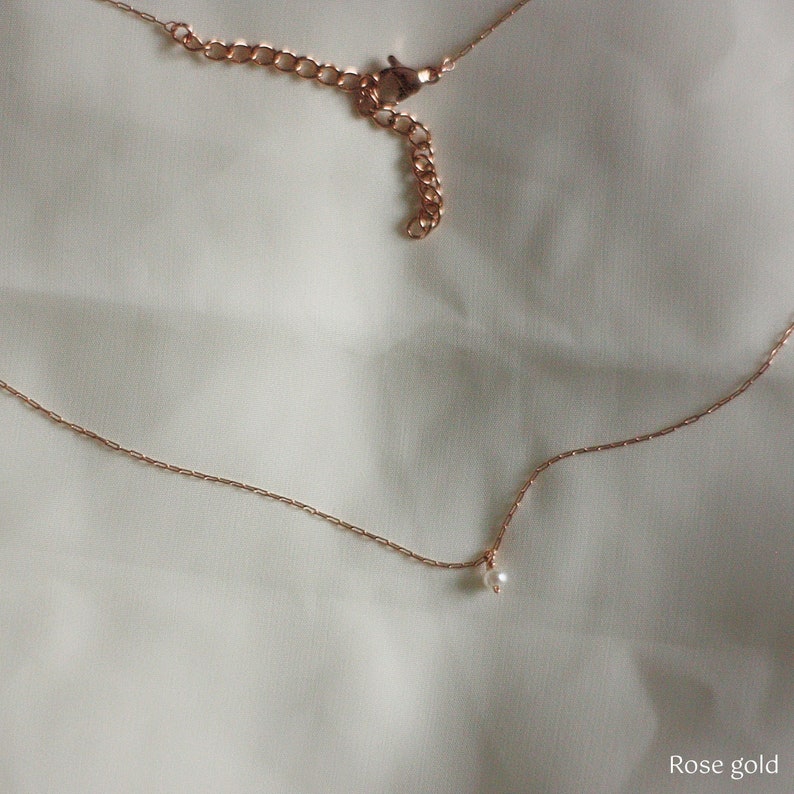Ultra fine mini pearl necklace image 10
