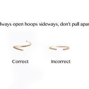 Small sleeper Hoop Earrings, Silver Hoop, Helix Hoop, Cartilage Hoop, Tragus Hoop, 5mm 6mm 7mm 8mm 9mm 10mm 12mm image 10