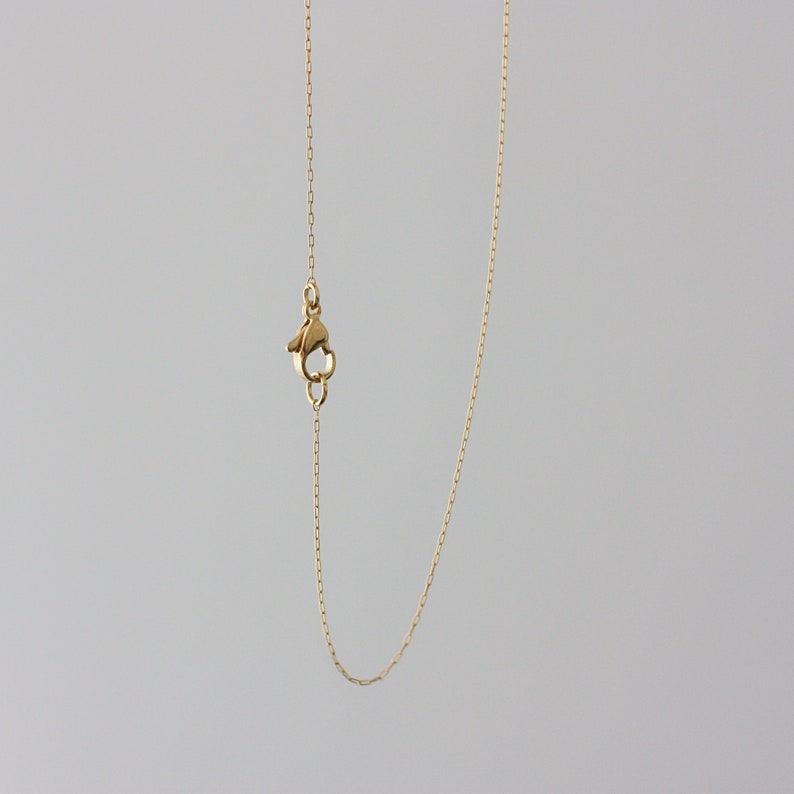 May include: A gold chain necklace with a lobster clasp closure.