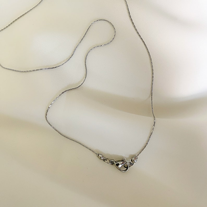 Dainty necklace 0.5mm, fine thin necklace, minimalist choker image 6