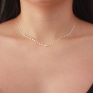 Tiny balls necklace, dainty necklace