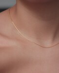 Dainty necklace 0.5mm, fine thin necklace, minimalist choker product logo