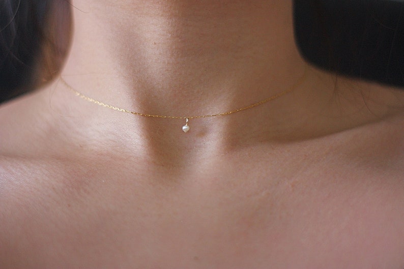 Ultra fine mini pearl necklace 画像 2