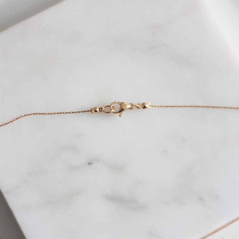 Dainty necklace 0.5mm, fine thin necklace, minimalist choker zdjęcie 5