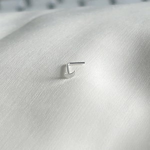 Teeny tiny moon earrings / moon nose studs image 8