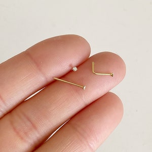 Super tiny micro crystal diamond earring / nose stud 1.2 mm 1.7 mm, 2.2 mm, small dainty studs zdjęcie 8