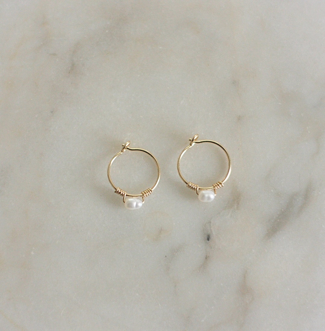 Shine Bright Mini Pearl Earrings main image 1