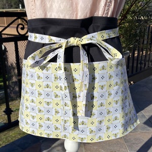 Server Apron, Vendor Apron, Three Pocket Half Apron