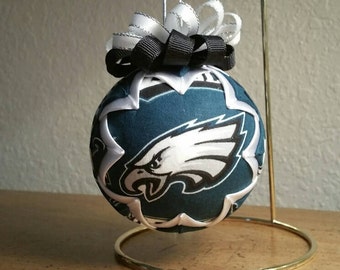 Philadelphia Eagles Ornament: Quilted Fabric Football Keepsake